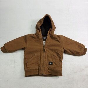 Polar King By Key Brown Fleece Lined Insulated Work Jacket Toddlers‎ Boys Sz 4T